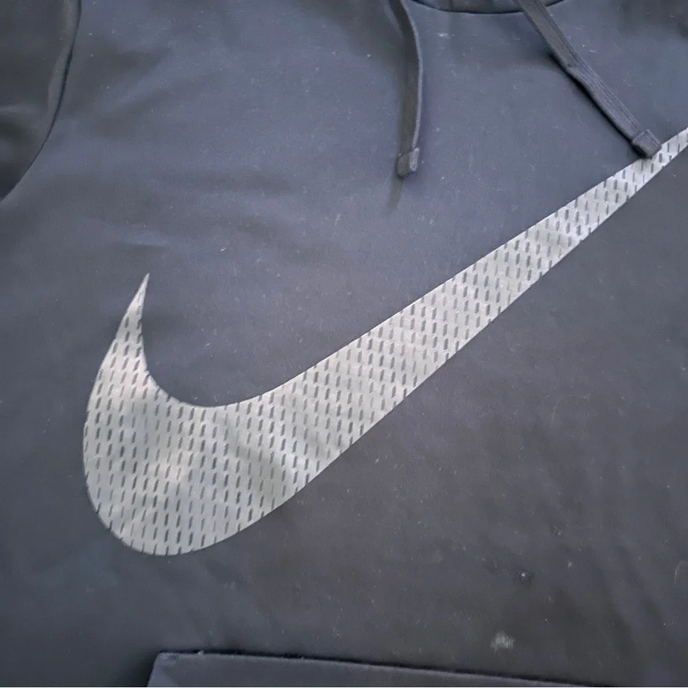 Nike Therma-Fit Unisex Black Gray Hoodie XL  Athletic Active Classic Sweatshirt